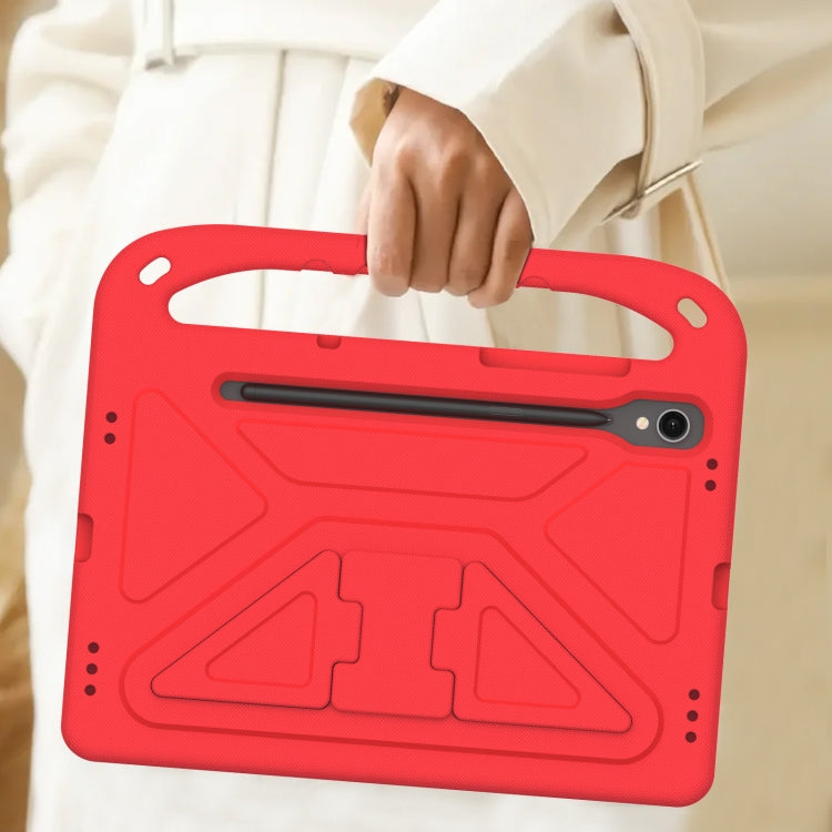 For Samsung Galaxy Tab S9 Handle EVA Shockproof Tablet Case with Holder(Red) by bashfashion