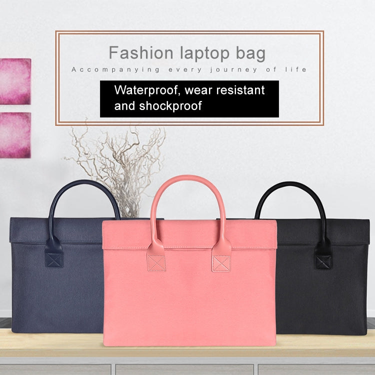 15.4 inch Universal Wearable Soft Handle Portable Laptop Tablet Bag, For Macbook, Samsung, Lenovo, Sony, DELL Alienware, CHUWI, ASUS, HP(Navy Blue) by bashfashion