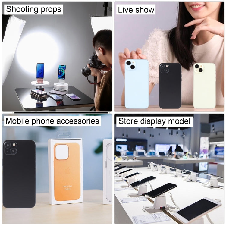 For iPhone 15 Black Screen Non-Working Fake Dummy Display Model (Pink) by bashfashion