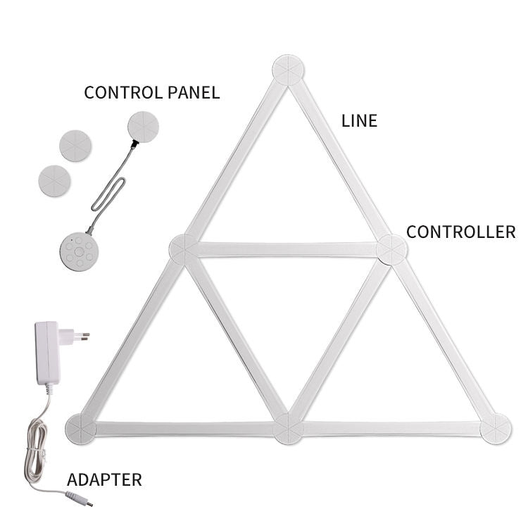 JSK-P22 Smart RGB Mosaic Light Rhythm Light Support Amazon Alexa / Google Assistant /DuerOS US Plug(Black) by bashfashion