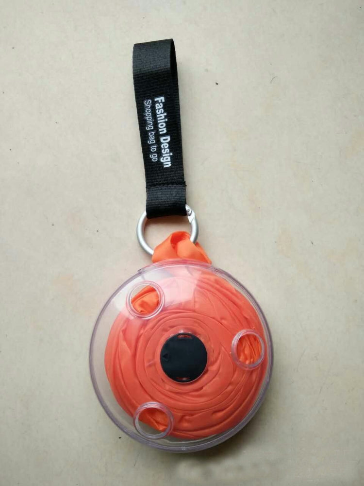 Portable Tote In Pouch Reusable Folding Carabiner Shopping Bag(Blue) by bashfashion