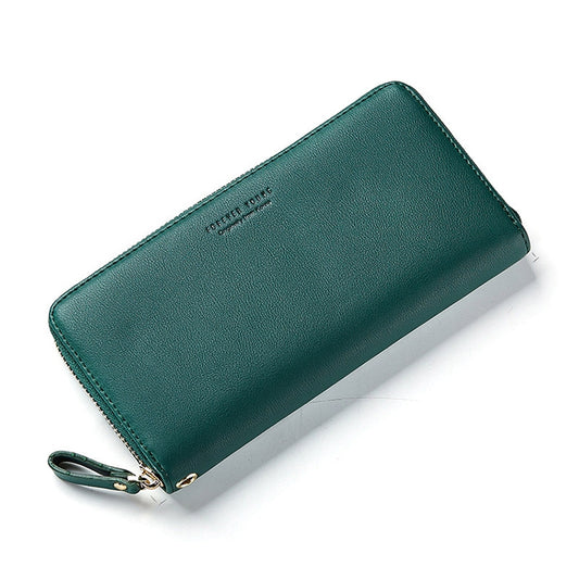 Women Long Clutch Wallet Large Capacity Wallets Female Purse Phone Pocket Card Holder(Green) by bashfashion