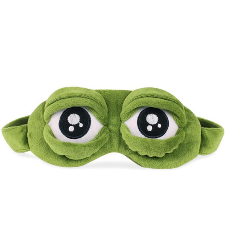 Cute Eyes Plush3D Frog Shade Cover Sleeping Rest Travel Eye Mask with Ice Bag by bashfashion