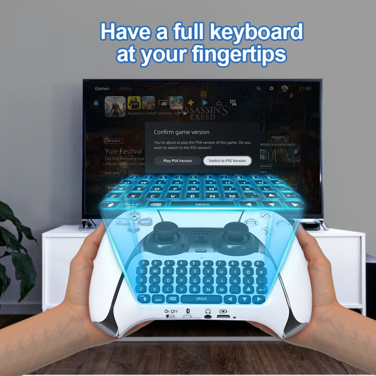 JYS-P5121 Bluetooth Wireless Handle Keyboard Can Chat Voice External Keyboard Suitable For PS5, Note: Without Handle by bashfashion