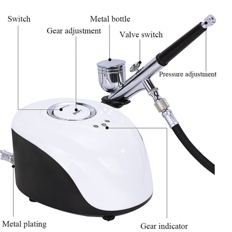 Beemyi BS-103 Beauty Salon High Pressure Oxygen Injection Device Household Handheld Facial Nano Spray Beauty Moisturizing Device, Specification: EU Plug( Large Capacity) by Beemyi