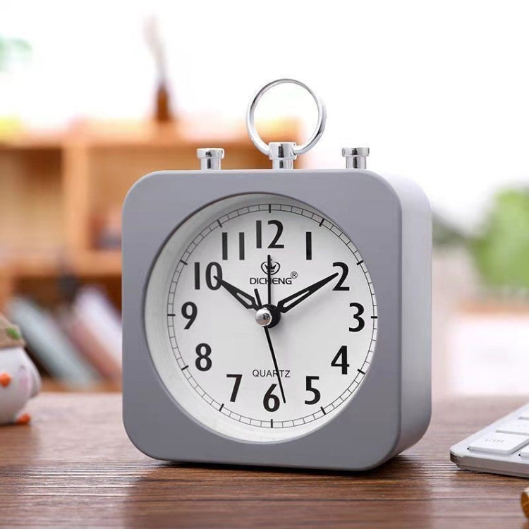 Lazy Silent Small Alarm Clock Office Home Desktop Clock(Blue) by bashfashion