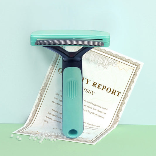 Pet Automatic Hair Removal Comb Curved Cat and Dog Open-knot Comb(Green) by bashfashion