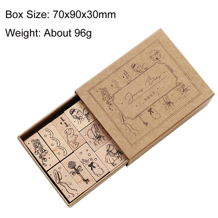 Vintage Beech Combination Seal Set Wooden Handbook Seal Set(Cosmic Radio Station) by bashfashion