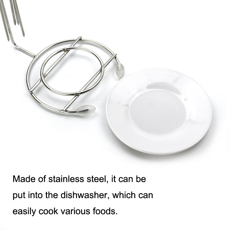 Stainless Steel Kebab Barbecue Hanging Rack Thick Skewers String Incense Stand With 4 Stitches by bashfashion