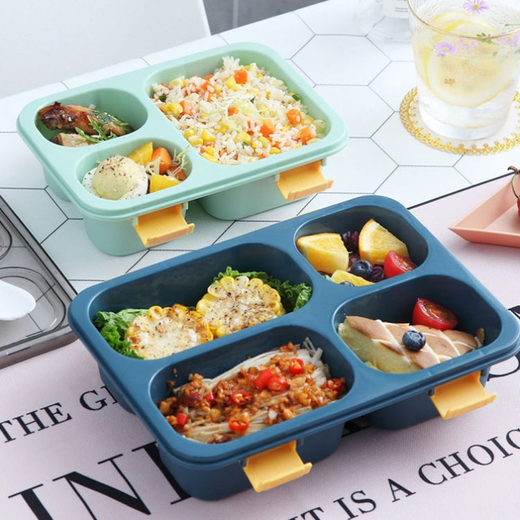 Sealed Compartment Microwave Plastic Lunch Box Portable Student Lunch Plate, Specification: 850ml (Red) by bashfashion