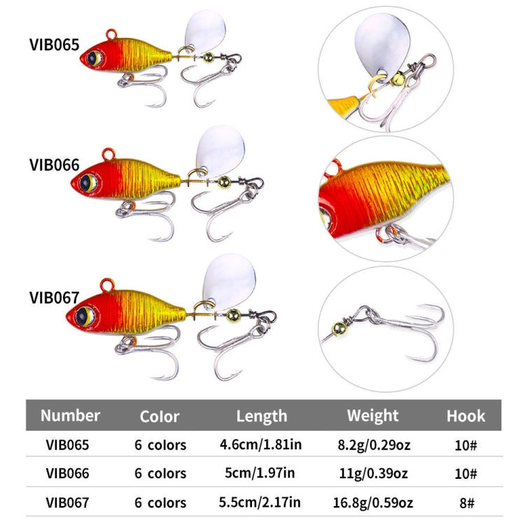 HENGJIA Submerged VIB Fake Lures Sequin Lures, Size: 5.2cm 10g(2) by HENGJIA