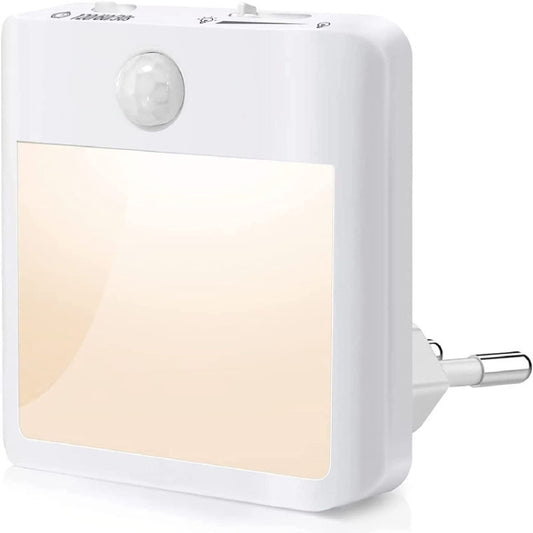 NL2101 Motion Sensor LED Night Light AC Plug Dimming Sleep Lights,Spec: Warm White EU Plug by bashfashion