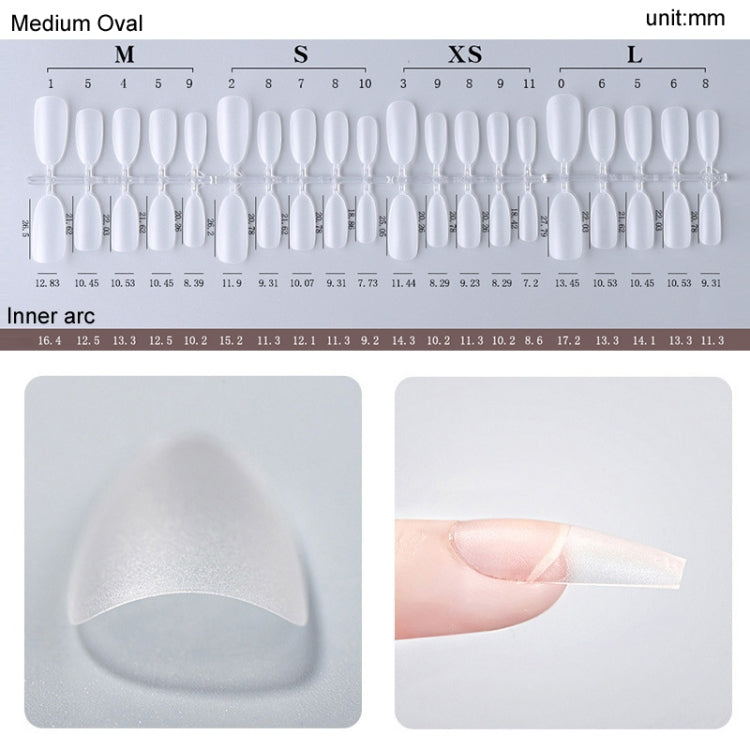 10pairs Of 100pcs/Box Frosted False Nails Artificial Tip, Shape: Almond Nail XS by bashfashion