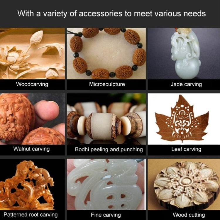 VICOVER Small Adjustable Speed Electrical Grinder Set Jade Carving Pen Polishing Tool EU Plug, Model: 147pcs Parts+Soft Shaft by VICOVER