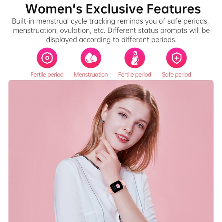 Bluetooth Talk HD Large Screen Heart Rate Oxygen Monitoring Multi-Sport Mode Smart Watch(Purple) by bashfashion