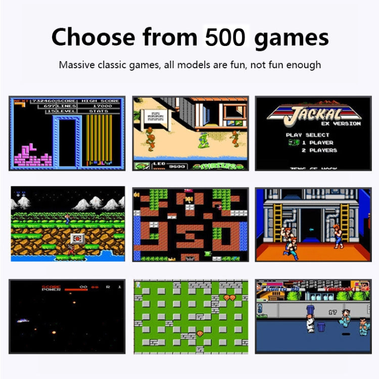 MK500 Macaron Mini Retro Classic Handheld Game Console for Kids Built-in 500 Games, Support AV Output(Pink) by bashfashion