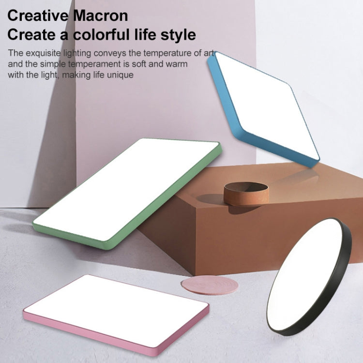 Macaron LED Round Ceiling Lamp, 3-Colors Light, Size:78cm(Yellow) by bashfashion