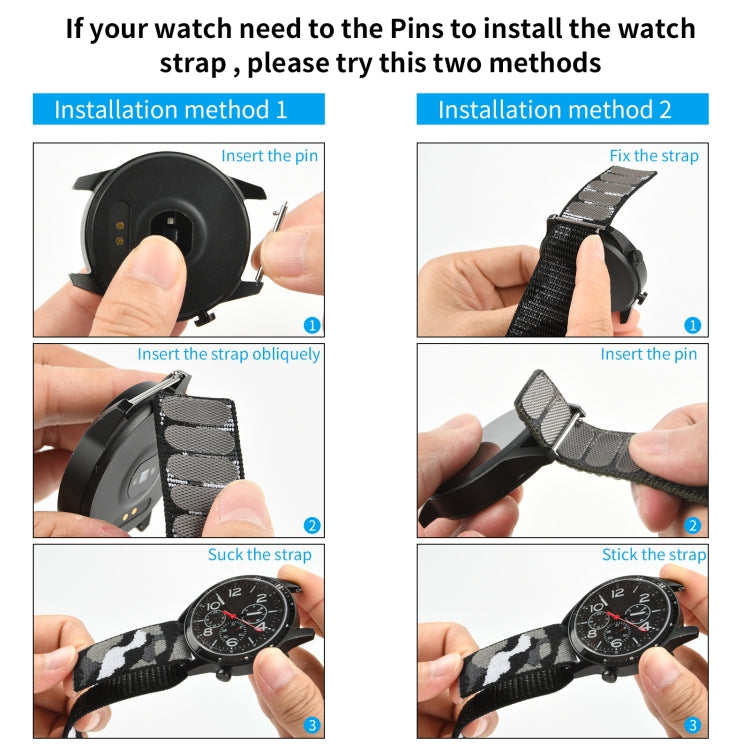 For Garmin Fenix 7 Hook And Loop Fastener Nylon Watch Band(Black Grey) by bashfashion