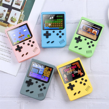 MK800 Doubles 3.0 inch Macaron Mini Handheld Game Console Built-in 800 Games(Yellow) by bashfashion