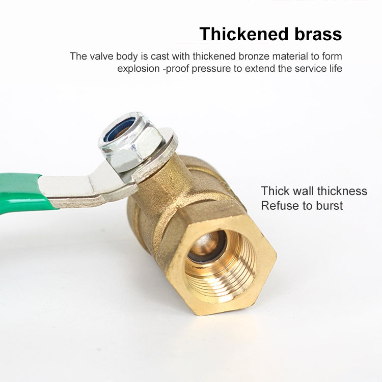 LAIZE Pneumatic Hose Connector Thickened Brass Ball Valve, Size:Inside and Outside 4 Point 1/2 inch by LAIZE