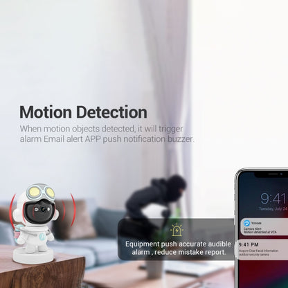 ESCAM PT211 Motion Detection & Tracking 2MP Sound Alarm Cloud Storage Two-way Audio Night Vision WiFi Camera, Plug Type:AU Plug by ESCAM