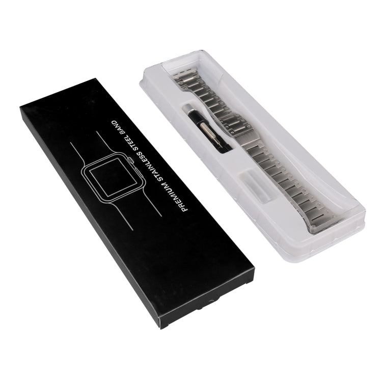 Double Rows Metal Watch Band For Apple Watch 7 45mm(Titanium) by bashfashion