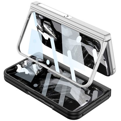 For Google Pixel 9 Pro Fold GKK Integrated Magsafe Fold Hinge Full Coverage Phone Case with Holder(White) by GKK