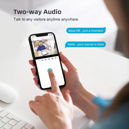 A8-C2 2MP Smart WiFi Surveillance IP Camera, Dual-light Full Color Night Vision / Two Way Audio / TF Card, Power Plug:UK Plug(White) by bashfashion