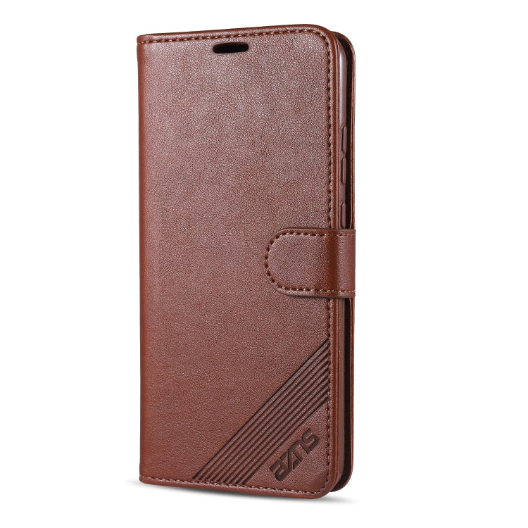 For Huawei P Smart 2020 AZNS Sheepskin Texture Horizontal Flip Leather Case with Holder & Card Slots & Wallet(Brown) by AZNS