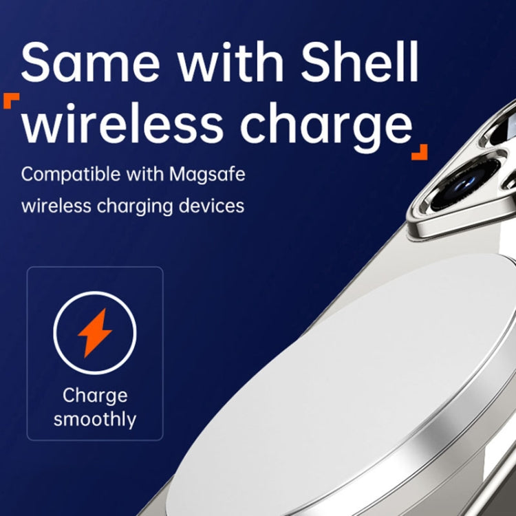 For iPhone 15 SULADA Shine Through Series Plating TPU Transparent Phone Case(Silver) by SULADA