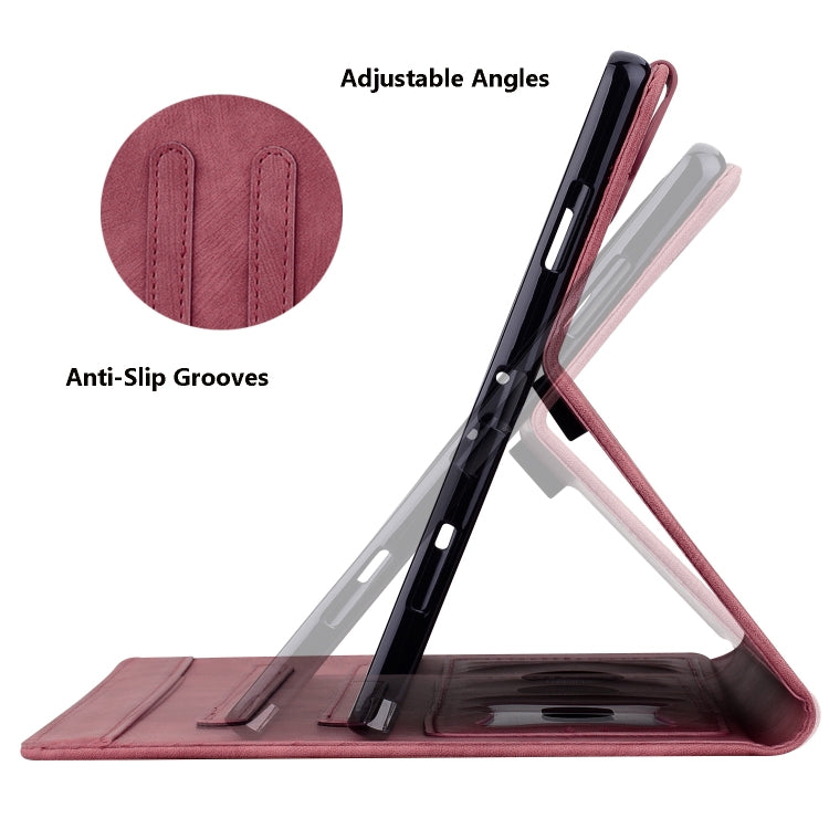 For Samsung Galaxy Tab S11 / S10 / S9 Cartoon Sakura Cat Embossed Smart Leather Tablet Case(Red) by bashfashion