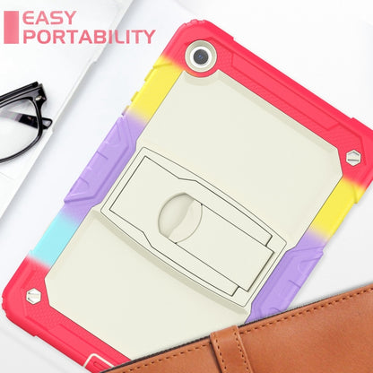 For Samsung Galaxy Tab A11+ / A9+ Silicone Hydric PC Tablet Case with Shoulder Strap & Holder(Colorful Red) by bashfashion