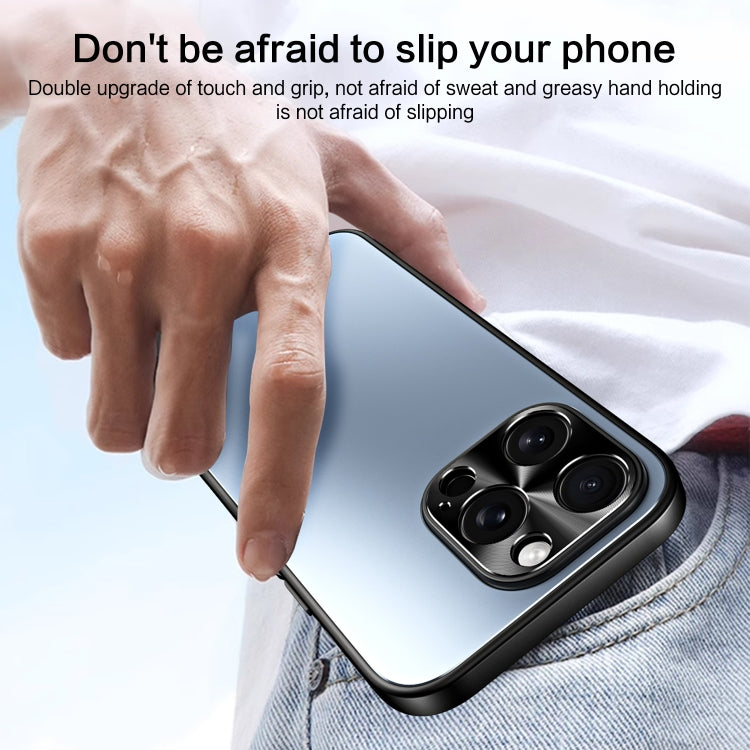 For iPhone 15 Plus R-JUST RJ-61 Electroplating Frosted TPU + PC Phone Case(Silver) by R-JUST