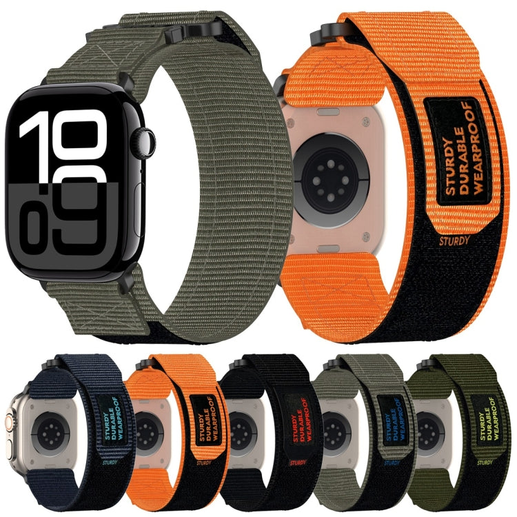 For Apple Watch Series 8 41mm Nylon Hook And Loop Fastener Watch Band(Blue) by bashfashion