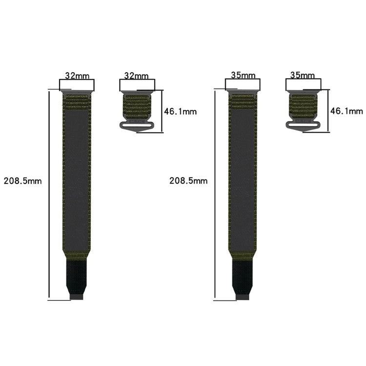 For Apple Watch Series 4 44mm Nylon Hook And Loop Fastener Watch Band(Army Green) by bashfashion