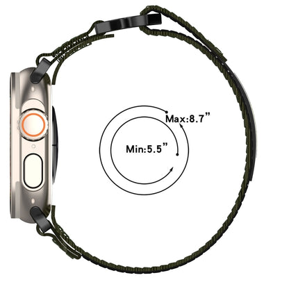 For Apple Watch Series 2 42mm Nylon Hook And Loop Fastener Watch Band(Army Green) by bashfashion