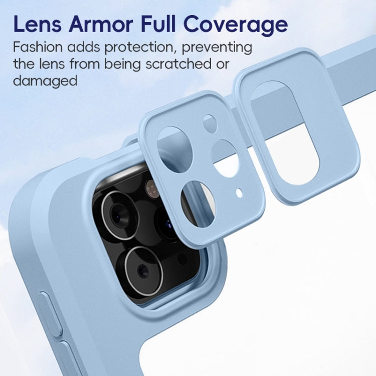 For iPad Pro 11 2022 / 2021 / 2020 ZGA Tri-Fold 360 Rotation Smart Leather Tablet Case(Blue) by ZGA