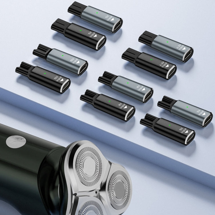 Shaver / Clipper Charging Adapter for Philips, Interface:Type-C to 15V Oval(Grey) by bashfashion