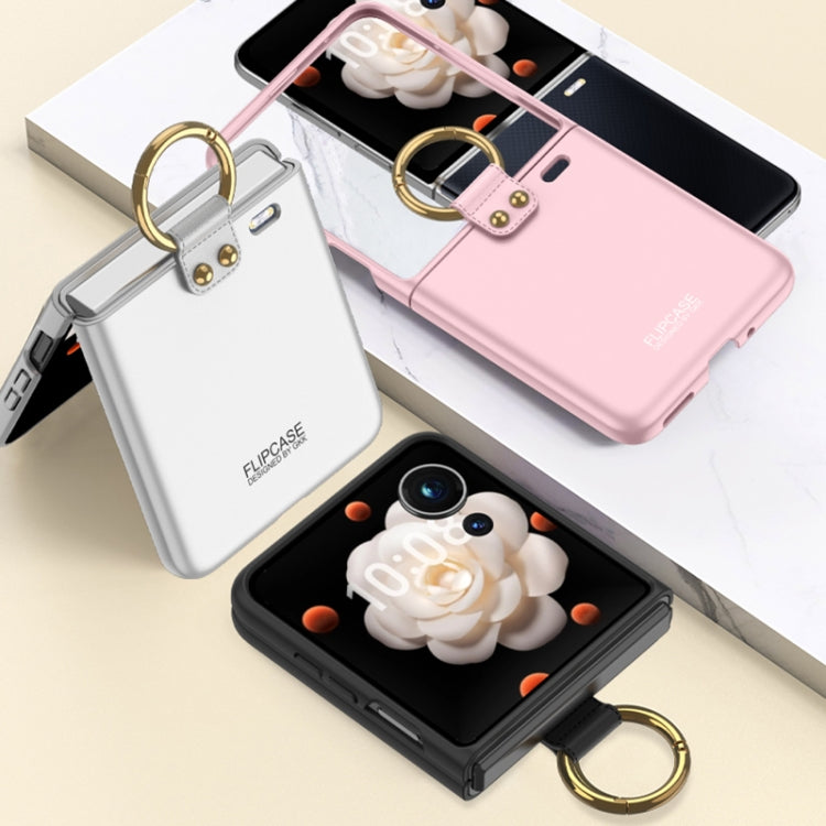 For Honor Magic V Flip GKK Ultra-thin Full Coverage Phone Case with Ring(Pink) by GKK