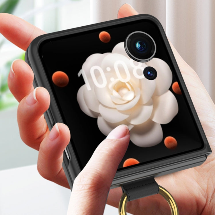 For Honor Magic V Flip GKK Ultra-thin Full Coverage Phone Case with Ring(Pink) by GKK