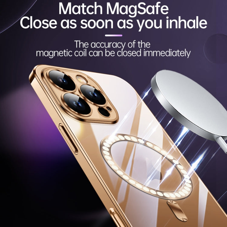 For iPhone 16 Pro SULADA MagSafe Plating TPU Shockproof Phone Soft Case(Gold) by SULADA