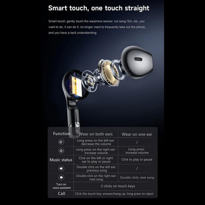 D9 1.46 inch 2 in 1 Bluetooth Earphone Smart Watch, Support Bluetooth Call / NFC / Heart Rate(Silver) by bashfashion