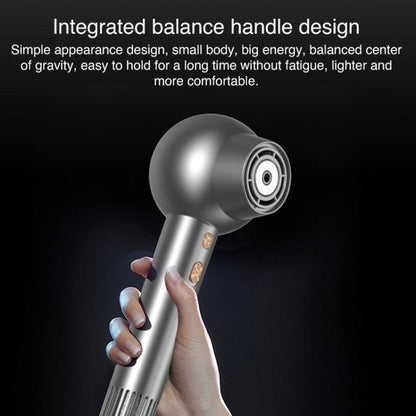 WG-F01 LED Digital Display Smart Frequency Conversion Negative Ion High Speed Hair Dryer, UK Plug(Gray) by bashfashion