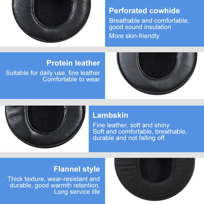 2pcs Sponge Earmuffs Replacement Earpads For Audeze LCD-2 / LCD-3 / LCD-4, Model:Lambskin(Black) by bashfashion