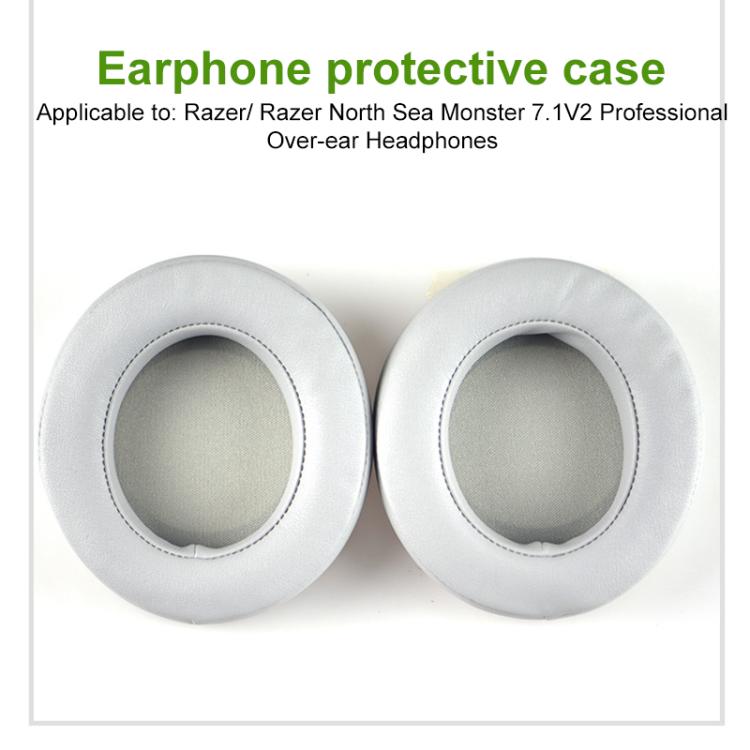 1 Pair Rotating Snap-on Replacement Earpads For Razer Kraken Pro V2, Material:Football Net Fabric(Black Green) by bashfashion