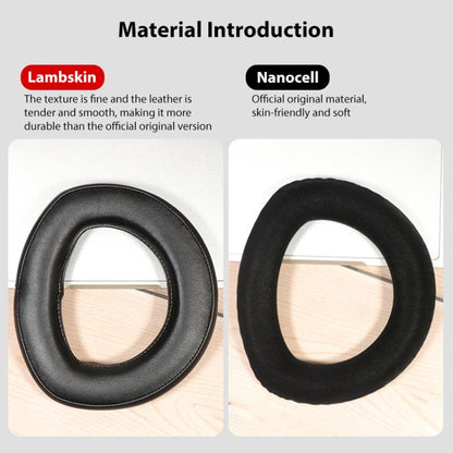 1 Pair Snap-on Replacement Earpads For Sennheiser HD800 / HD800S, Material:Splicing Nano(Black) by bashfashion