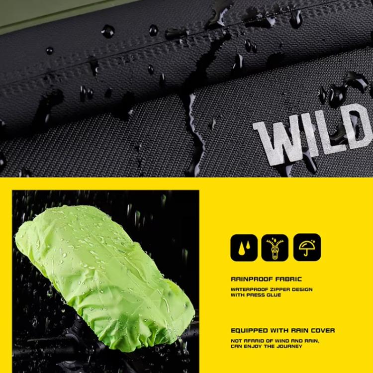 WILD MAN GX330 Mountain Bicycle Mobile Phone Holder EVA Hard Shell Handlebar Bag(Army Green) by WILD MAN