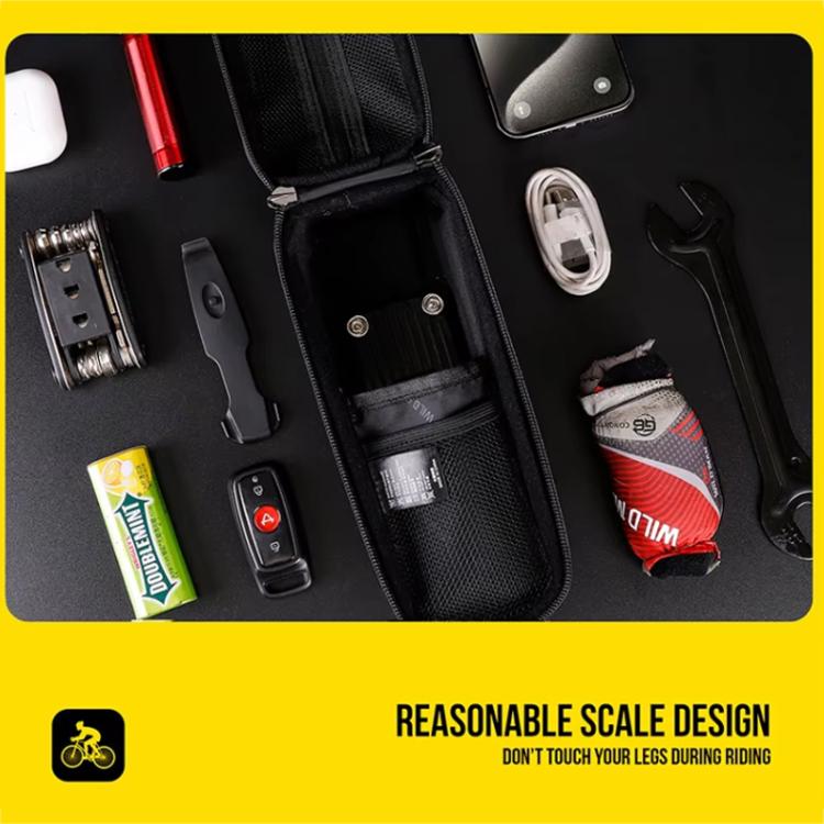 WILD MAN GX330 Mountain Bicycle Mobile Phone Holder EVA Hard Shell Handlebar Bag(Army Green) by WILD MAN