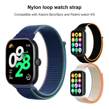 For Xiaomi Band 9 Pro/8 Pro/Redmi Watch 6/5/4 xDfind Nylon Hook and Loop Fastener Watch Band(Sea Shell) by xDfind