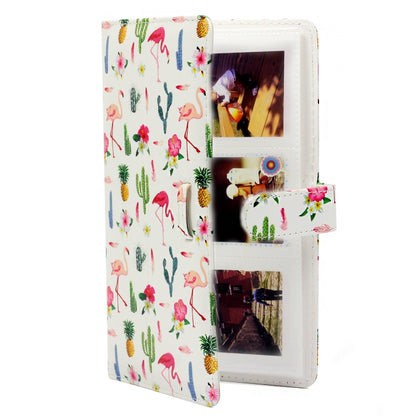 Flamingo Cactus Pattern 3 inch DIY PU Mini Creativity Insert Type 32 Pages Exquisite Photo Album for Polaroid by bashfashion